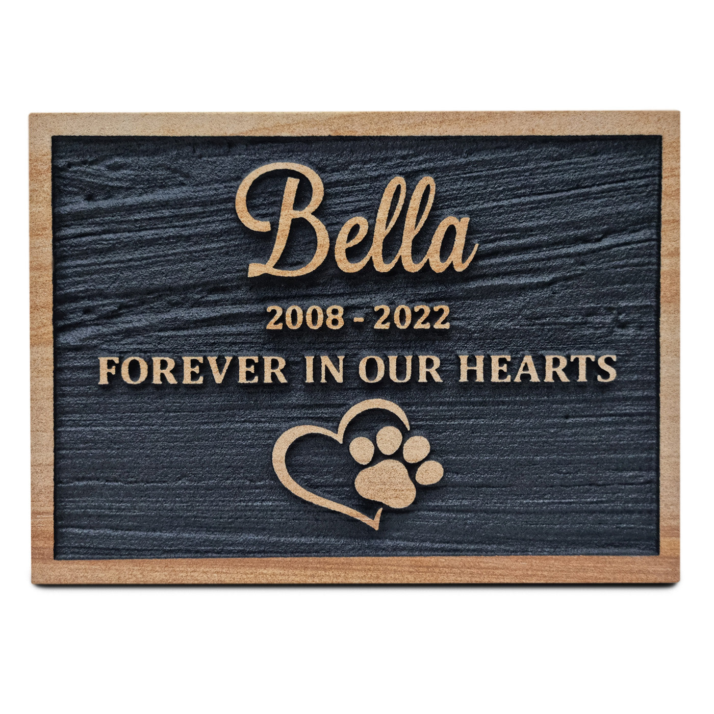 Base Relief Sandstone Memorial - Black Fill (Large)