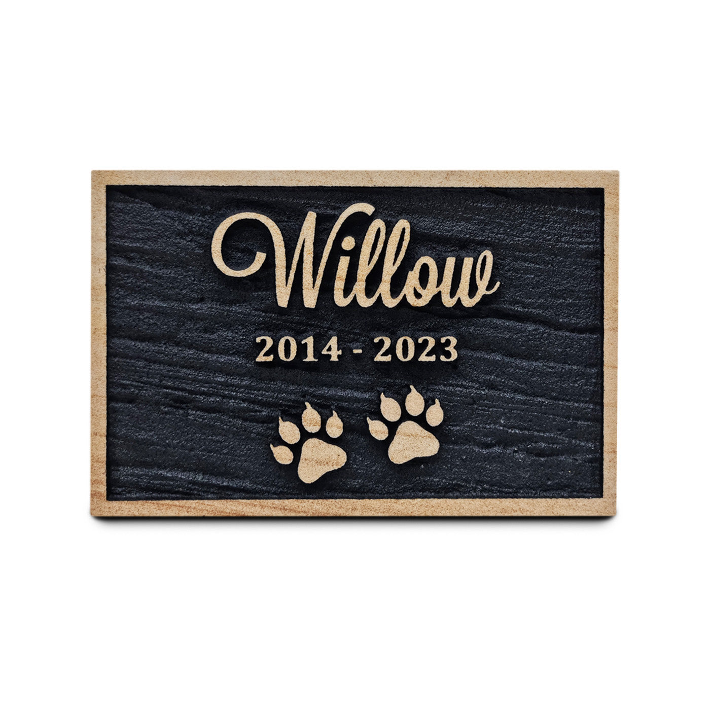 Base Relief Sandstone Memorial - Black Fill (Medium)