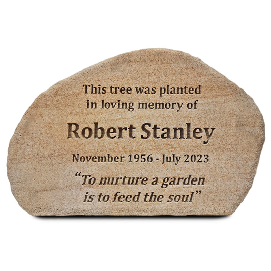 Natural Cut Sandstone Memorial - Wide