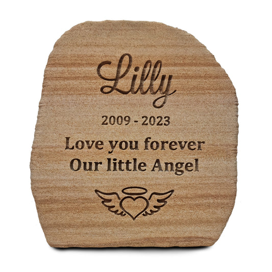 Natural Cut Sandstone Memorial - Tall