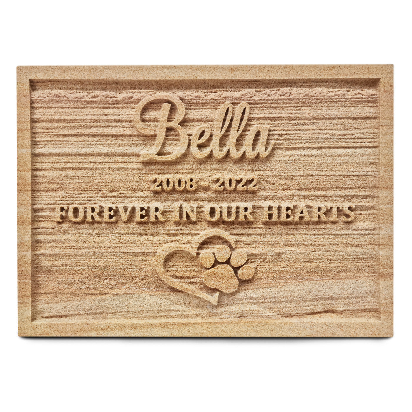 Base Relief Sandstone Memorial - Natural (Large)