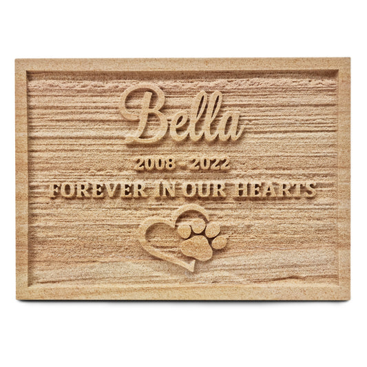 Base Relief Sandstone Memorial - Natural (Large)