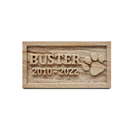 Base Relief Sandstone Memorial - Natural (Small)