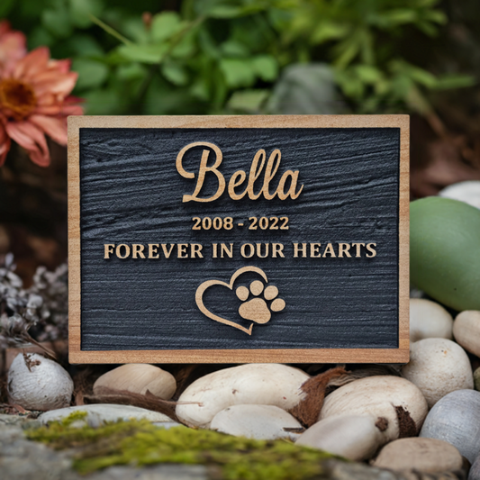 Base Relief Sandstone Memorial - Black Fill (Large)