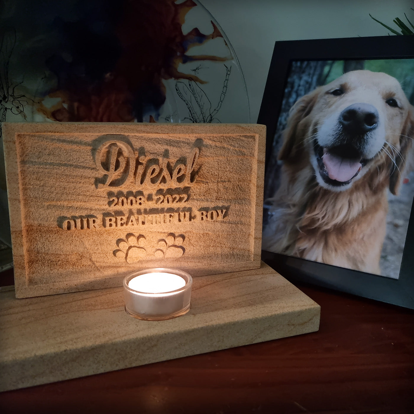 Base Relief Sandstone - Candle Memorial